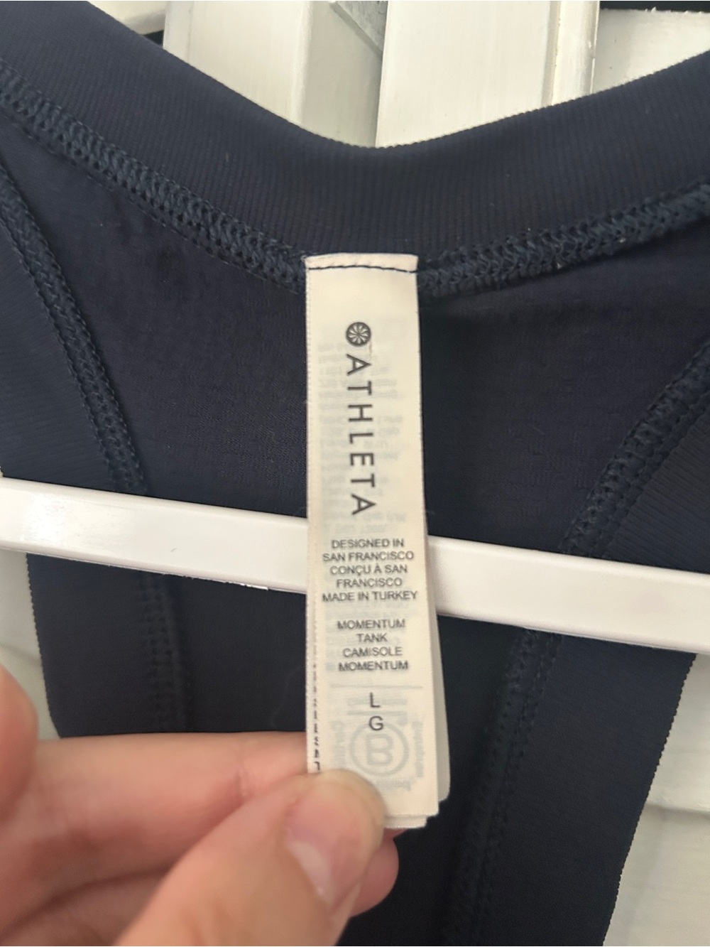 Athleta Navy Fast Track Racerback Tank Top - Picture 3 of 6